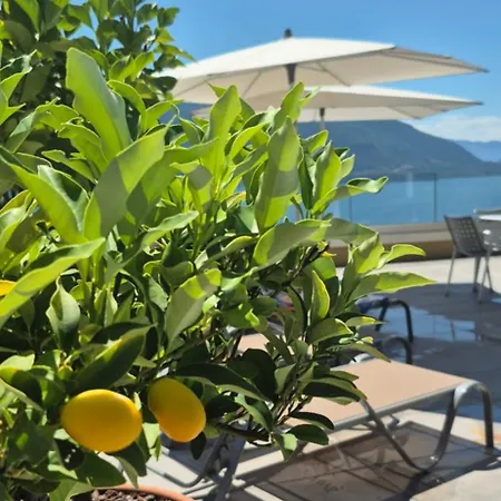 公寓 Sollevante Mit Pool Und Fantastischer Seesicht
